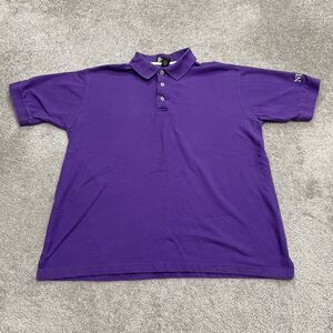 Hartwell Polo Shirt Mens Large Purple Combed Cotton Short Sleeve Classic Casual